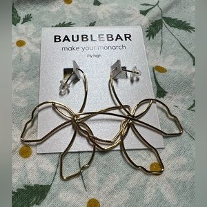 Baublebar butterfly hoop earring.